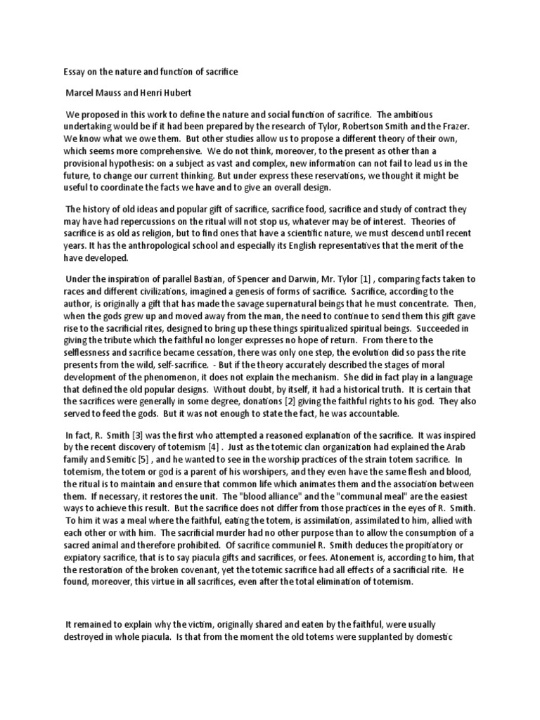 Different kinds of sacrifices essay image