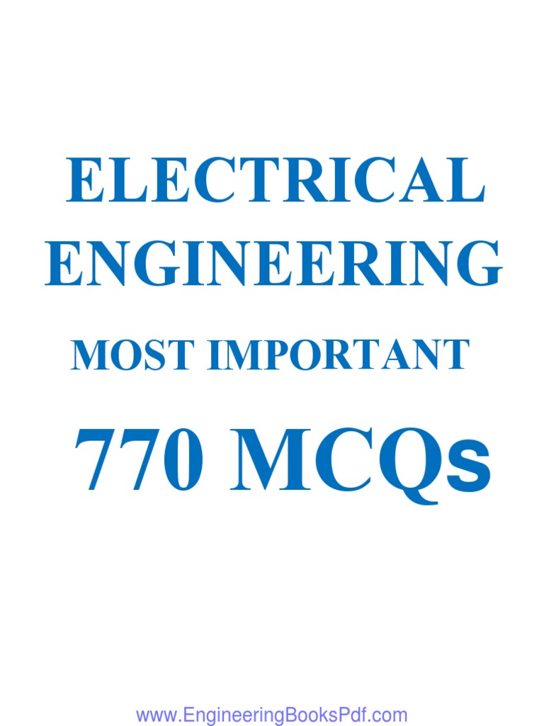 Electrical Engineering Most Important 770 MCQs PDF | PDF | Capacitor ...