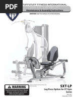 Hybrid Home Gym Optional Leg Press (SXT-LP) Owner's Manual