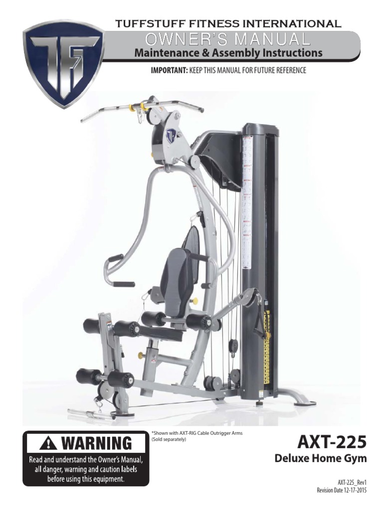 TuffStuff Classic Home Gym (AXT-225) Owner's Manual | PDF