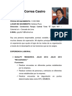 Curriculum Vitae (Gregoria Correa Castro)