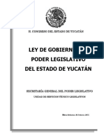 Ley de Gobierno DEL ESTADO LIBRE Y SOBERANO DE YUCATÁN