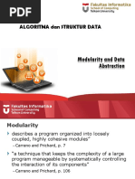 CSG2A3 Algoritma Dan Struktur Data: Modularity and Data Abstraction