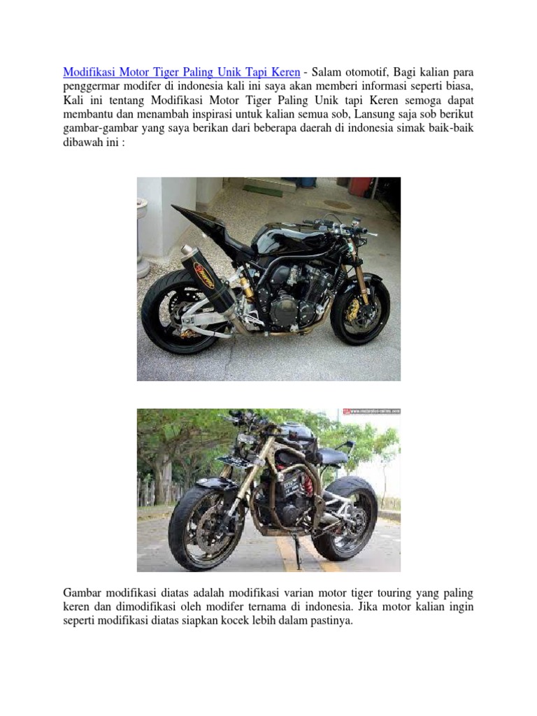 Gambar Modifikasi Motor Paling Keren Arena Modifikasi