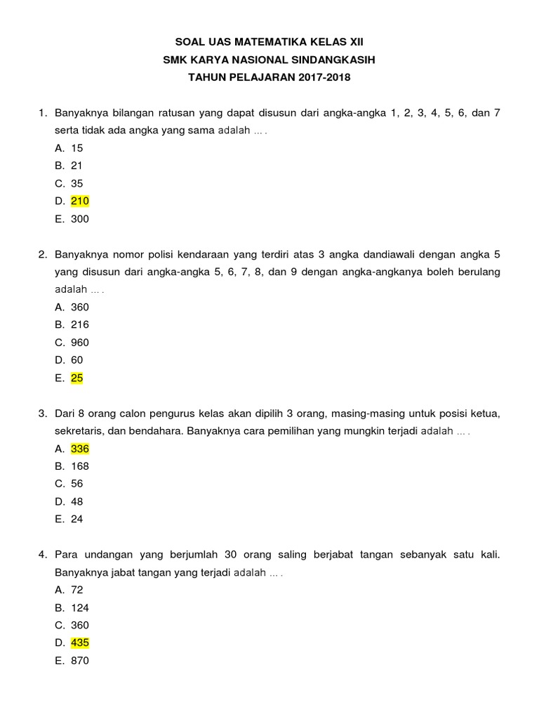 Data Siswa Uas Ganjil