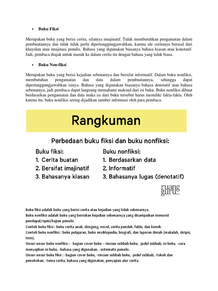 Buku Fiksi Dan Nonfiksi