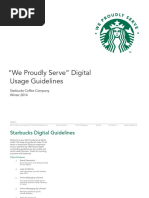 "We Proudly Serve" Digital Usage Guidelines: Starbucks Coffee Company Winter 2014