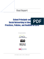 Final Report: School Principals and Social Networking in Education: Practices, Policies, and Realities in 2010