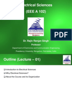 Electrical Sciences (EEE A 102) : Dr. Rajiv Ranjan Singh