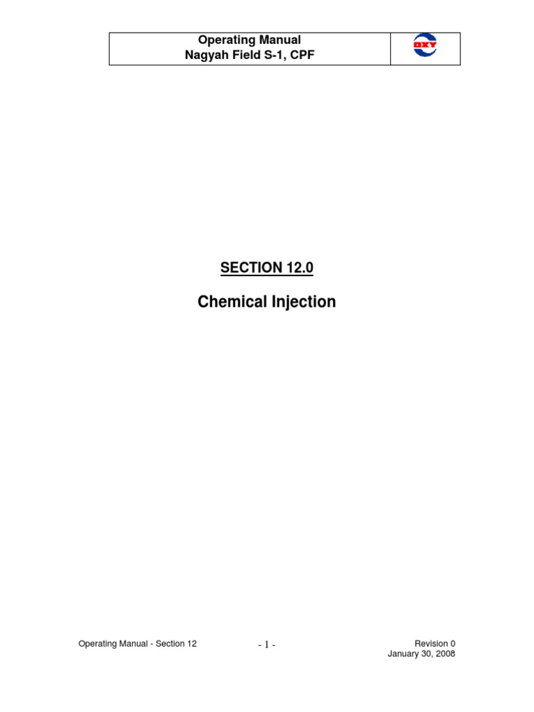 Chemical Injection Procedures Overview | PDF | Corrosion | Petroleum
