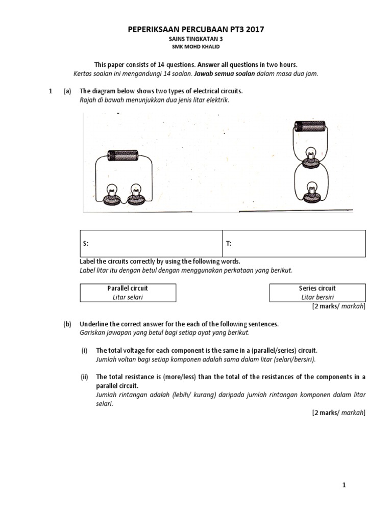 Pt3 Sc Percubaan