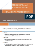 K23. Enterpreneurship Dalam Pelayanan Kedokteran - Dr. Berli Hamdani, MPPM