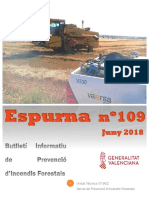 Butlletí informatiu de prevenció d'incendis forestals Espurna juny 2018