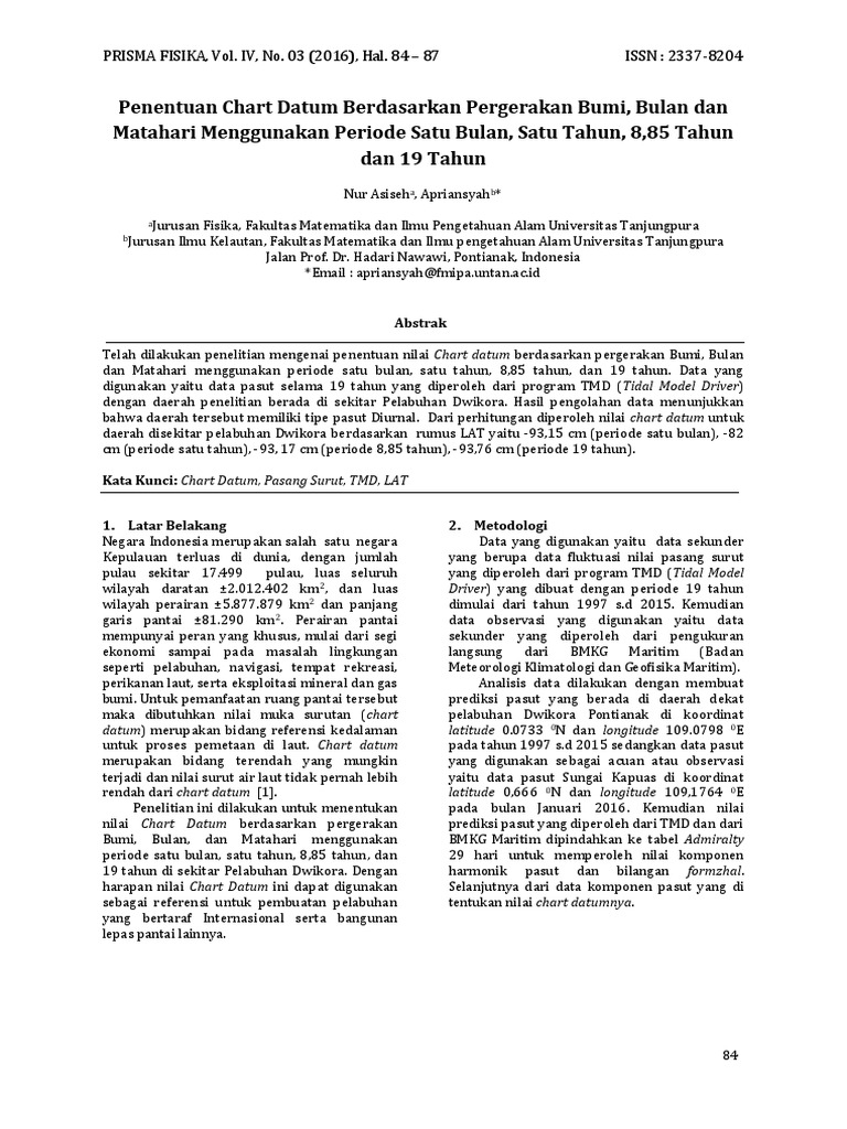 Penentuan Chart Datum 