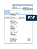 Anatomy Lecture Schedule