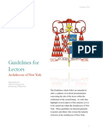 Guidelines For Lectors: Archdiocese of New York