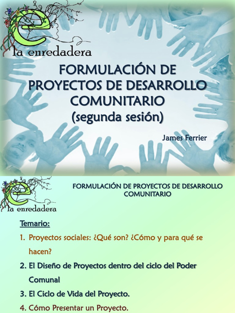 Formulación de Proyectos Comunitarios | PDF | Sustentabilidad | Evaluación