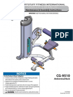 TuffStuff CalGym Ab / Back Extension (CG-9510) Owner's Manual