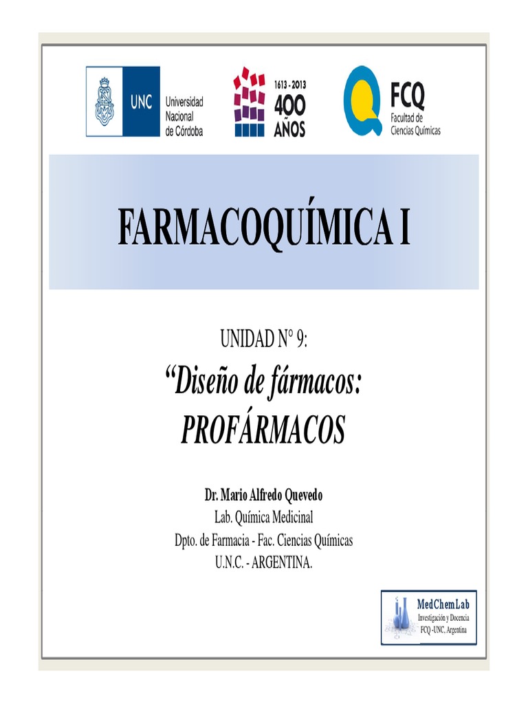 Profarmacos PDF | PDF | Farmacocinética | Droga anti-inflamatoria libre ...