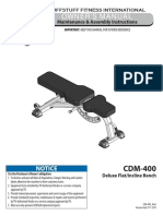 Deluxe Flat / Incline Bench (CDM-400) Owner's Manual