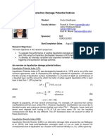 Liquefaction Damage Potential Indices