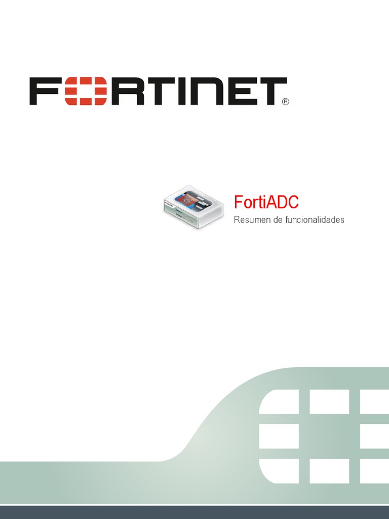Funcionalidades de FortiADC | PDF | Transport Layer Security | Grupo de ...