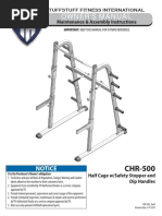 Evolution Half Cage (CHR-500) Owner's Manual