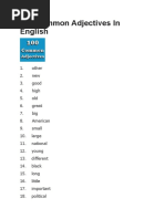 100 Common Adjectives in English