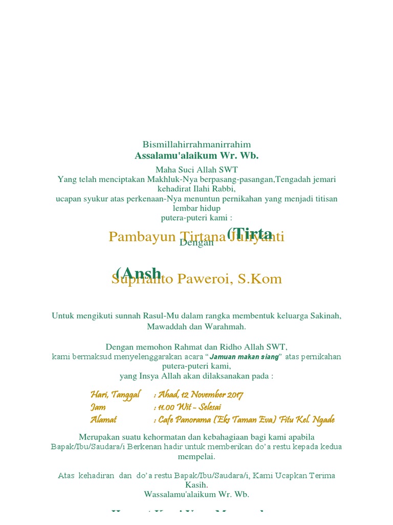 95+ Contoh Undangan Acara Keluarga Gratis Terbaru