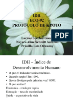 IDH Eco 92 e Protocolo de Kyoto