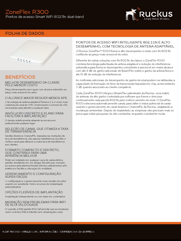 Ruckus R300 Datasheet | PDF | Wi-Fi | Ieee 802.11