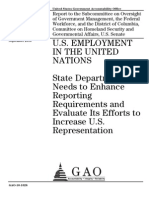 U.S. Employment in The United Nations