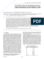 Recycling of Blast Furnace Dust in The Iron Ore Sintering Process: Investigation of Coke Breeze Substitution and The Influence On Offgas Emissions