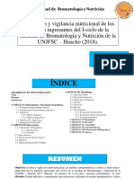 Evaluación nutricional de estudiantes de Bromatología