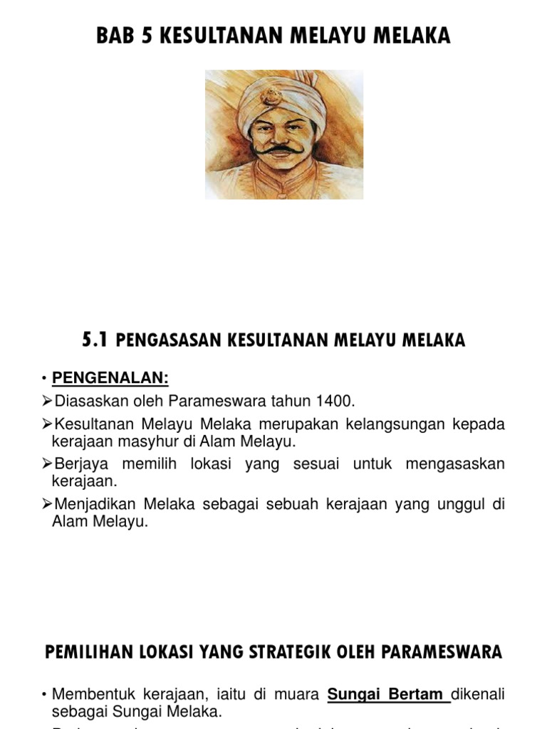 Pengenalan Sejarah Kesultanan Melayu Melaka