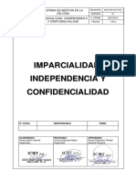 ICOT-InS-GTH-001 Procedimiento de Imparcialidad, Independencia y Confidencialidad