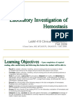 Laboratory Investigation of Hemostasis