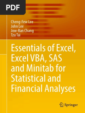 Cheng Few Lee John Lee Jow Ran Chang Tzu Tai Auth Essentials Of Excel Excel Vba Sas And Minitab For Statistical And Financial Analyses Springer International Publishing 16 Probability Distribution Mean