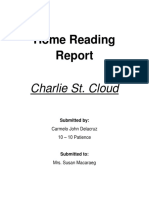 Home Reading Report on The Death and Life of Charlie St. Cloud