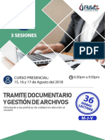 Curso Trámite Documentario y Gestión de Archivos (Agosto 2018)