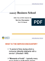 Amity Business School: Service Encounter
