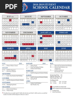 2018-19 Pfisd Calendar