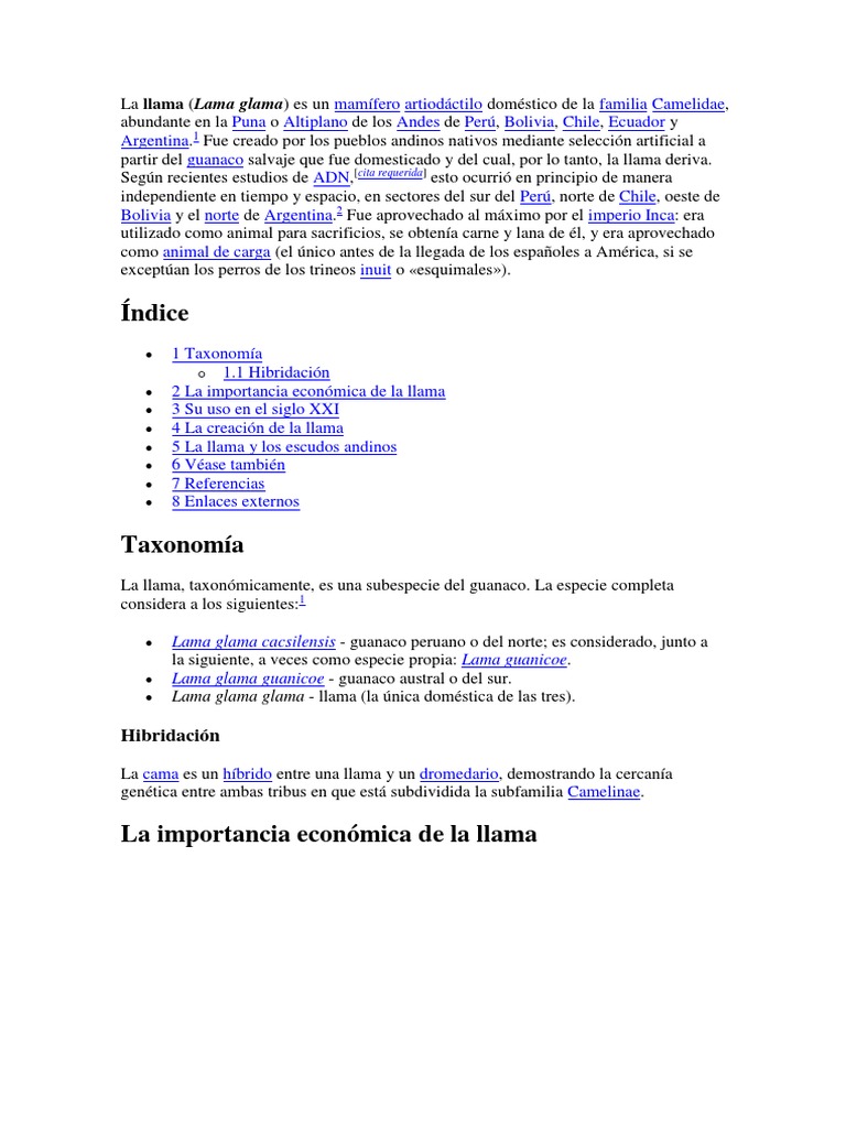 La llama: origen y relevancia incaica | PDF | Incluso los ungulados de ...