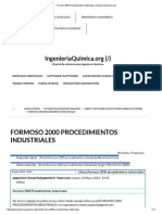 Formoso 2000 Procedimientos Industriales - IngenieriaQuimica