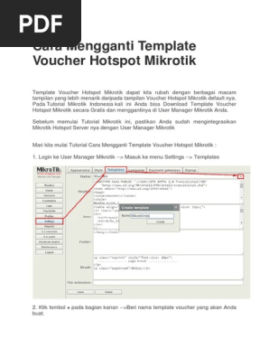 10 Cara Mengganti Template Voucher Hotspot Mikrotik