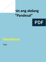 Basahin Ang Akdang "Pandesal": Aktibiti 1