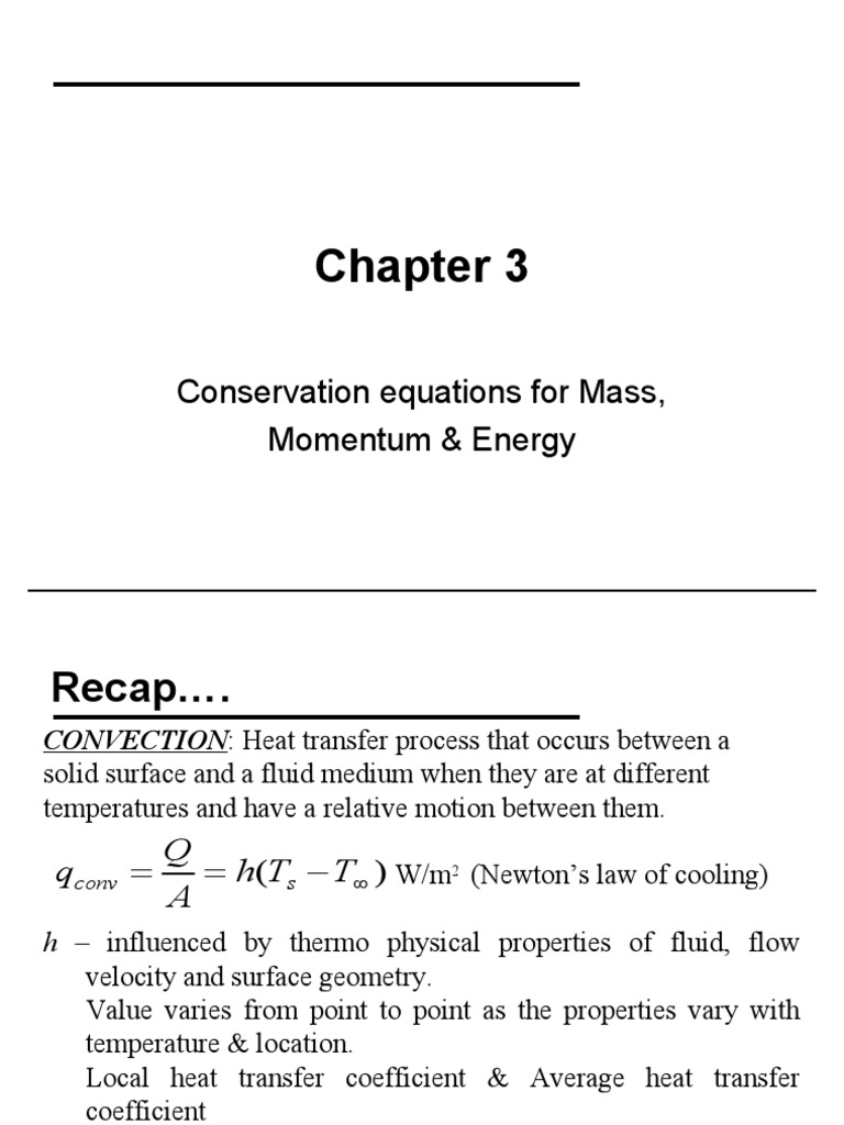 Mass Conservation in Convection Analysis | PDF | Fluid Dynamics ...