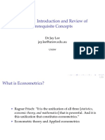 Lecture 1: Introduction and Review of Prerequisite Concepts: DR Jay Lee Jay - Lee@unsw - Edu.au