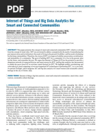 Internet of Things and Big Data Analytics for Smart and Connected Communities