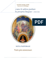 Lettera Pastorale Zuppi Arcivescovo Bologna Tutti Missionari Zone Pastorali PDF